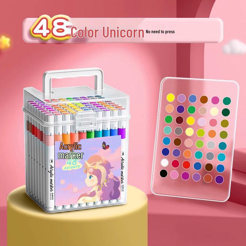 Acrylic Markers: 36 Color Washable, Stackable, Opaque Watercolor Pens for Children's Art Projects