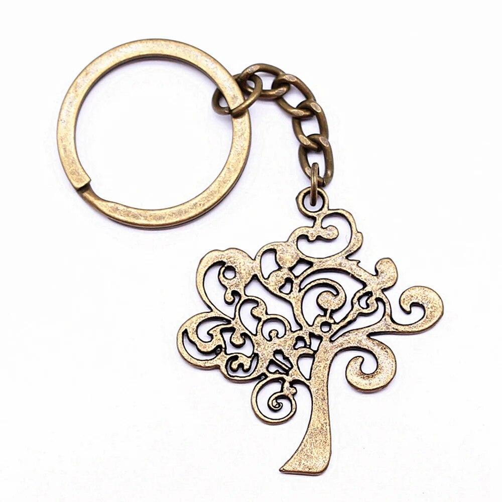 Tree Of Life Klíčenky Ozdoby Předměty Výroba šperků Velikost prstenu 28 mm