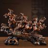 24x9x16cm small resin eight horse horse ornament handicraft housewarming gift feng shui  Artificial  Animal  desk decoration