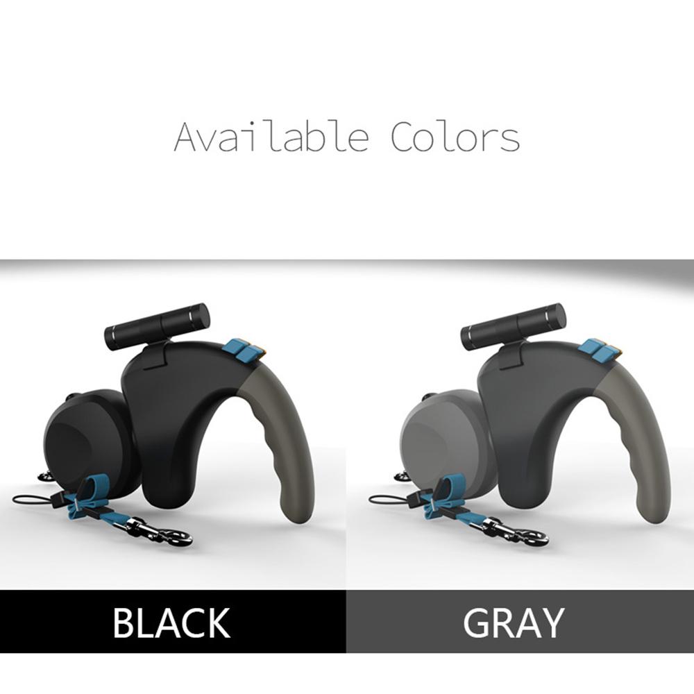 Pet Traction Rope Belt for 2 Dogs Walking Dual Dog Rope Leash Adjustable Retractable Rotation Pet Rope with Light Double