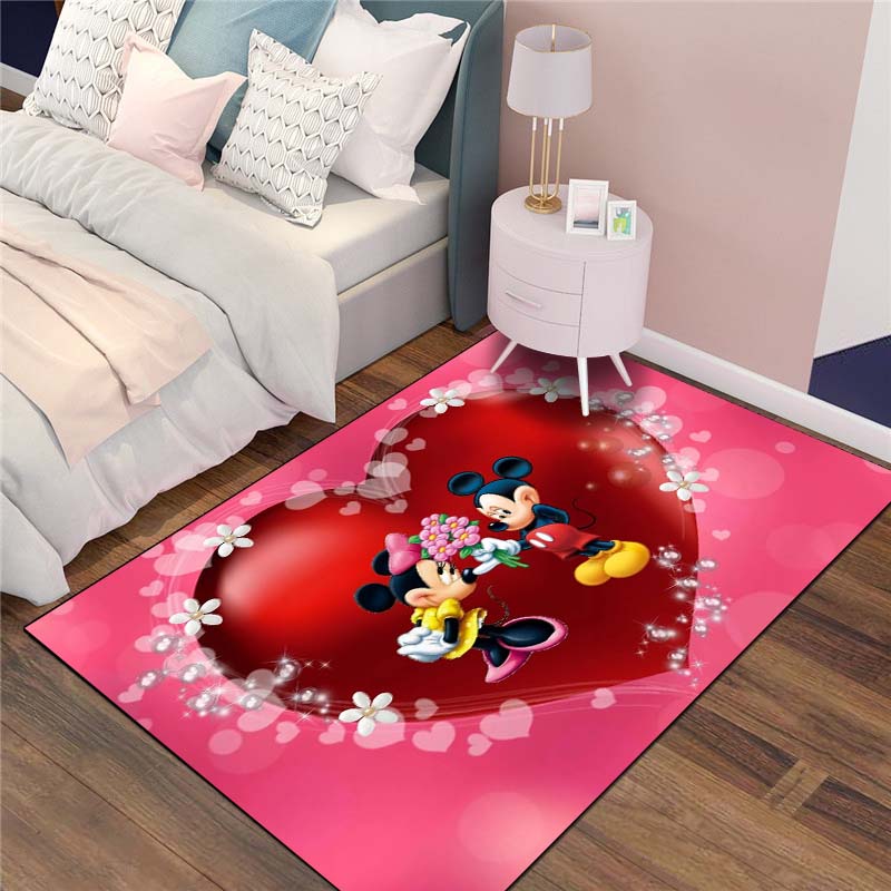 3D M-Minnie M-Mickey Mouse Bedrukte Vloerkleed Tapijt voor Woonkamer Slaapkamer Vloermat Decor Verassing Cadeau voor Jongens en Meisjes Potdemiel