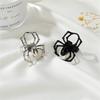 Gothic Spider Rings For Women Men Charm Punk Aesthetic Couple Halloween Jewelry Retro Cool Black Spider Webs Animal Finger Ring