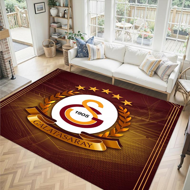 Tappeto in Velluto di Cristallo Design Galatasaray FC Accogliente Non?Tappeto Stampato Antiscivolo per Camera da Letto Soggiorno Ingresso