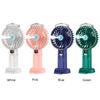 Digital Display Cooling Electric Fan 4000mAh Water Spray Mini Fan 5 Speed Humidifying Table Fan Spray Handheld Fan for Home Dorm
