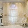 Cortinas transparentes bordadas estilo Glamour europeo, Tratamientos para dormitorio, oficina, cocina, sala de estar, estudio