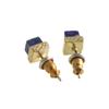 Natural Stone Motif Lapis Round [VINGTAINE] Earrings, Turquoise, Lazuli, Square, Circle, P1475-NY-SQ