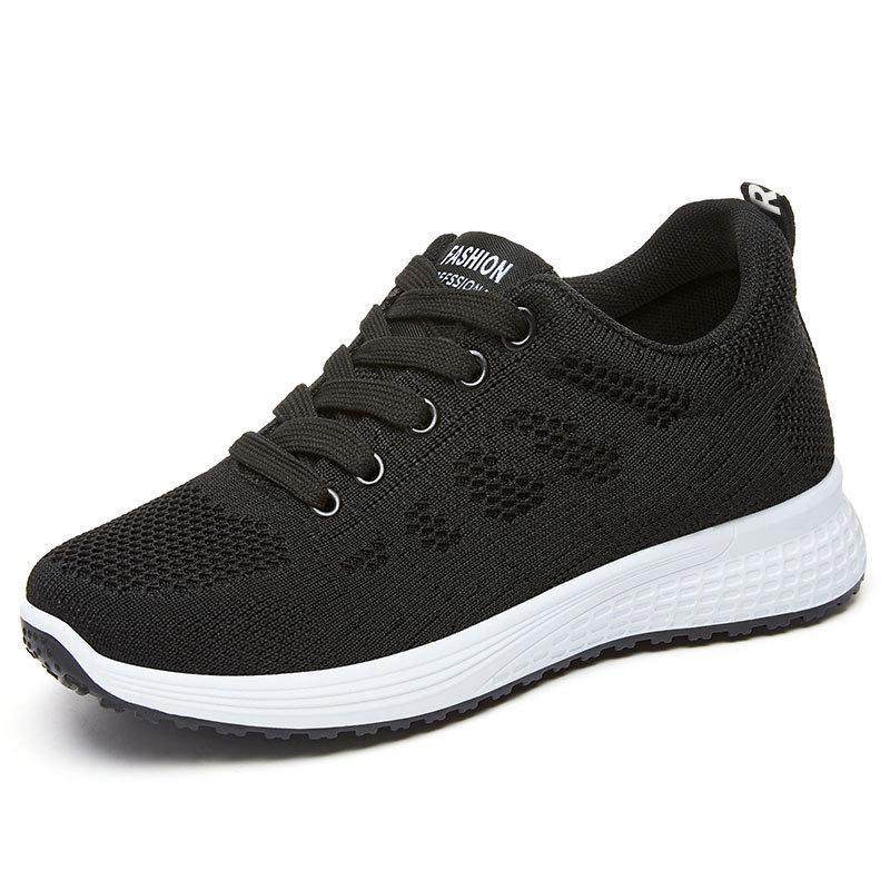 

Sneakers soft sole not tired feet running shoes light and comfortable single shoes breathable shallow mouth mesh shoes 36