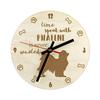 Papillon, Continental Toy Spaniel, Butterfly Dog I - Clock with Dog, Wooden Clock with Engraving, Personalised Clock by
