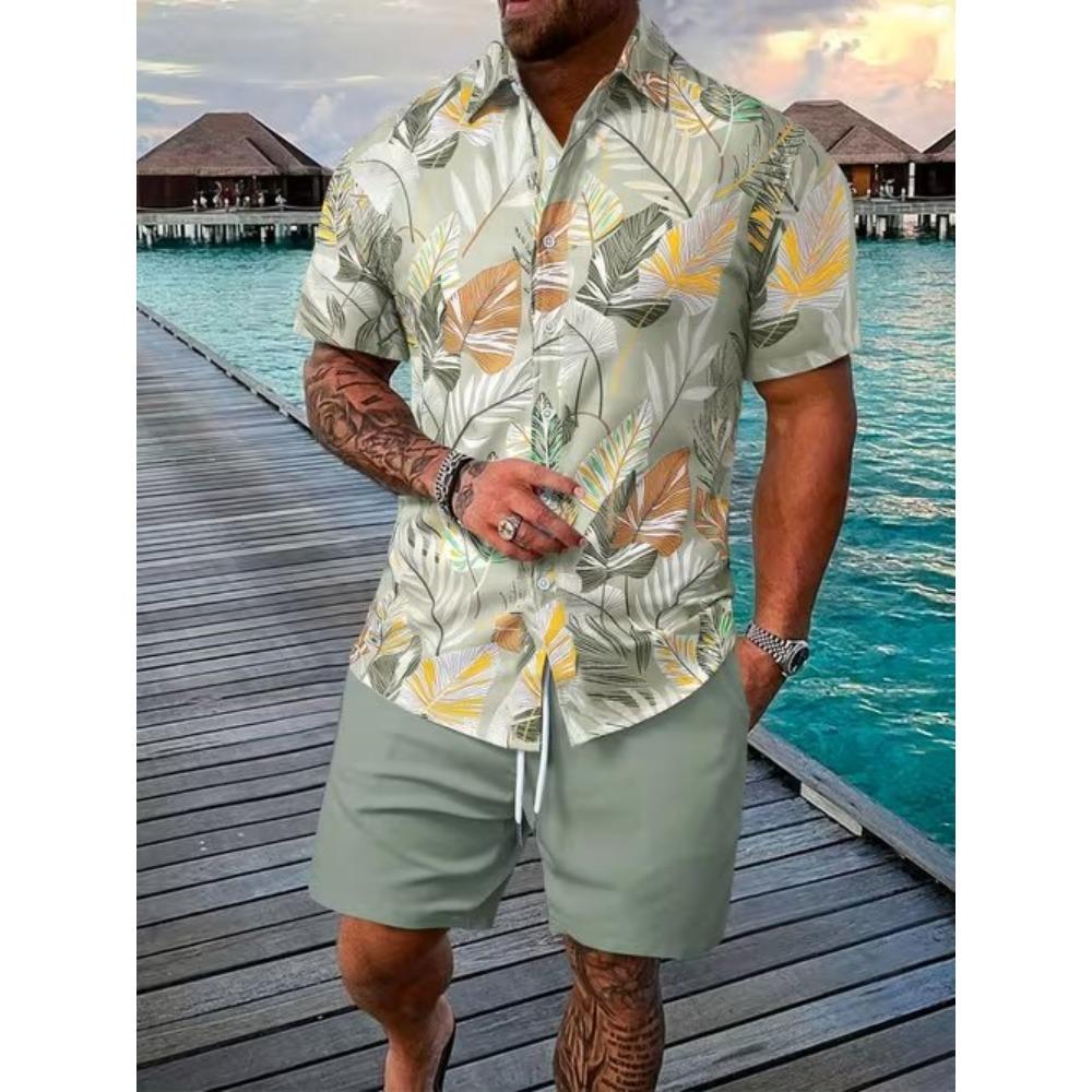 

Men s Flower Pattern 3D Print Shirt Button Up Shirt Casual Shirt Summer Shirt Short Sleeve Daily Vacation Clothing 8XL зелений