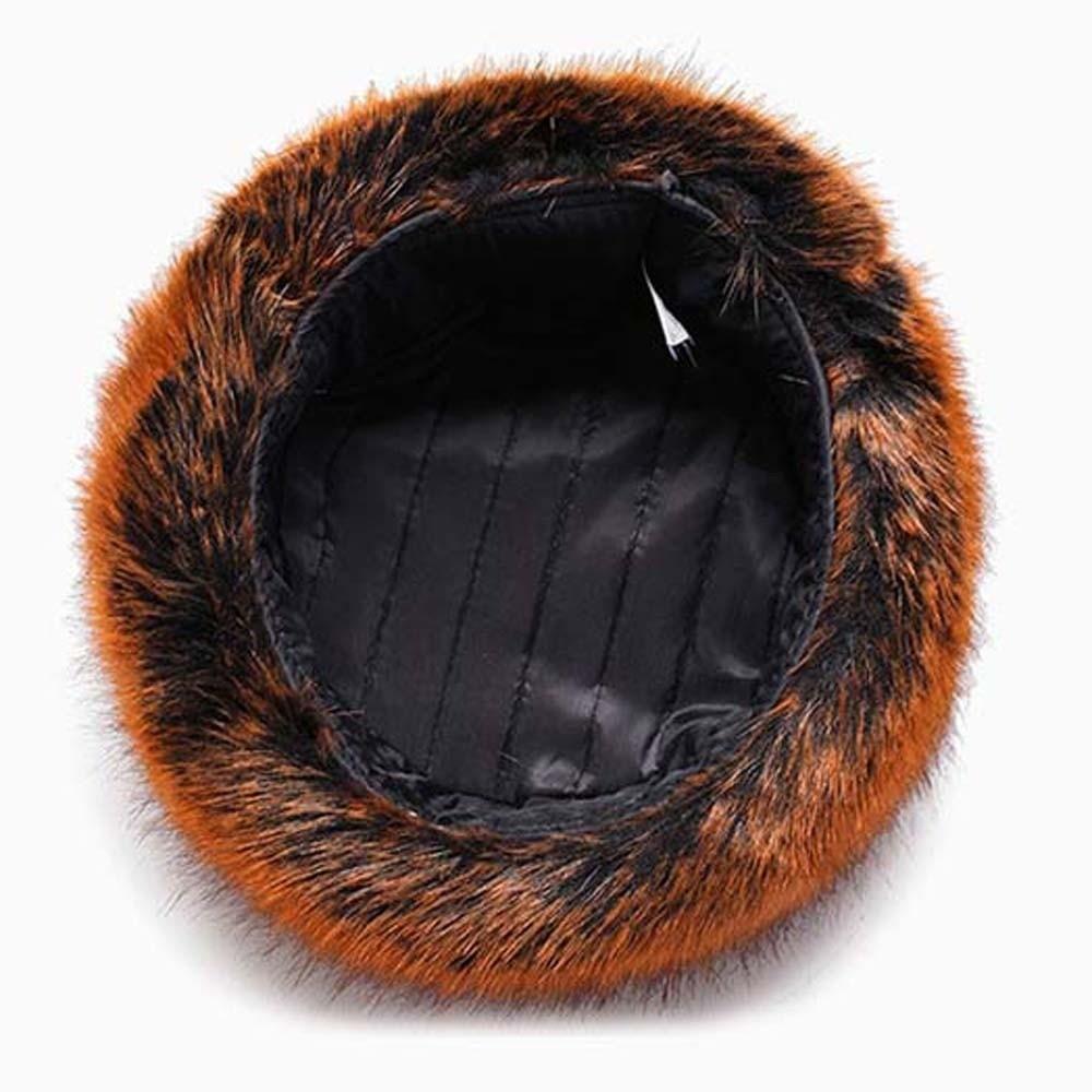 Faux Mink Trapper Hat Men Windproof Protection Winter Snow Hat Earflap Fleece Cap Daily Commute