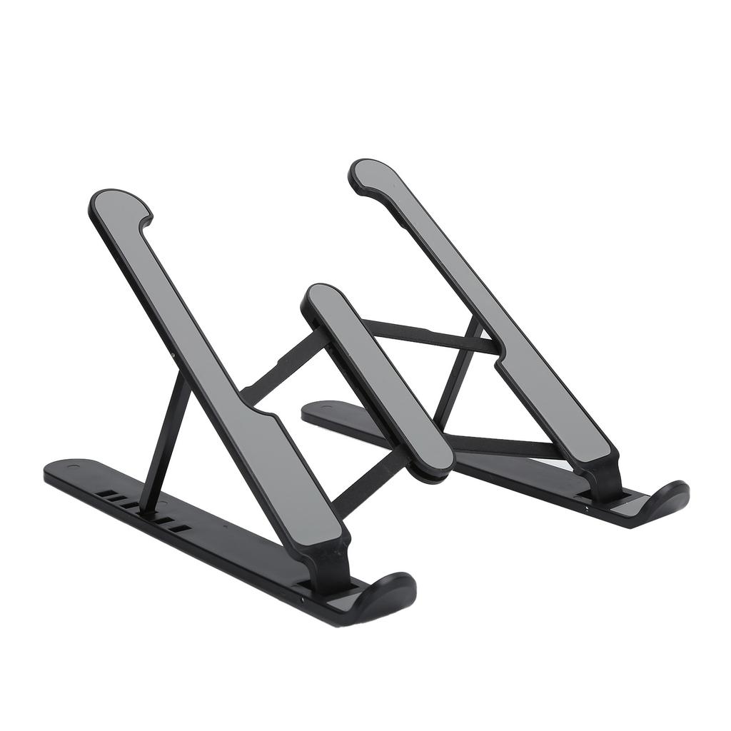 Stojan na notebook 6úrovňový chladicí držák Stolní monitor Skládací zvedací deska Zvyšovací rám Černý