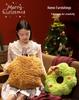 Christmas Gingerbread Man & Snowflake Throw Pillow - Holiday Decoration for Sofa & Living Room