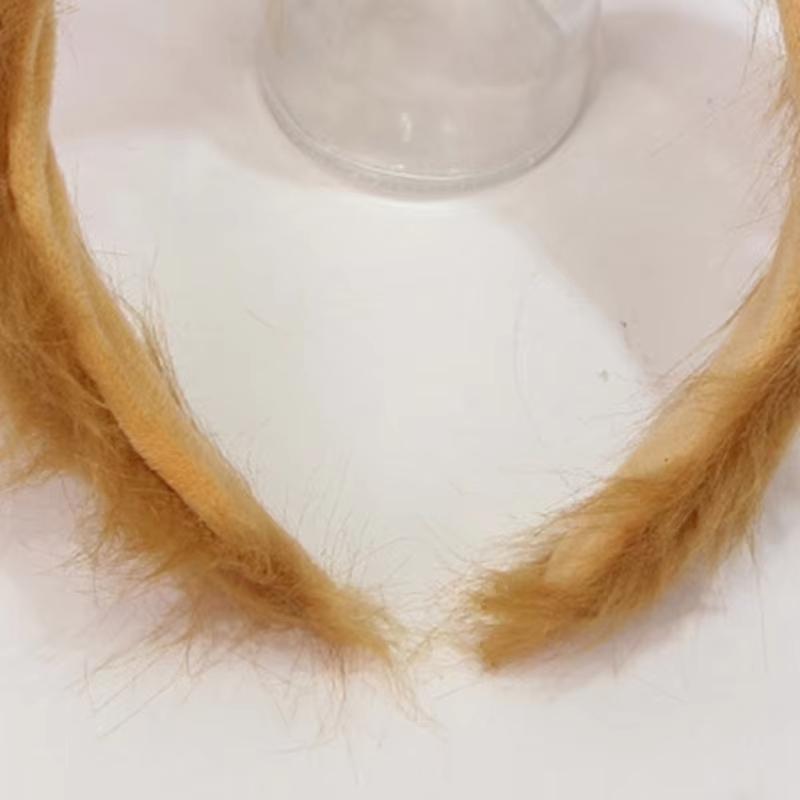 Woman Plush Lion Ear Headband Carnivals Cosplay Animes Character Hair Decor Makeup Live Broadcast Cosplay Party Headpieces