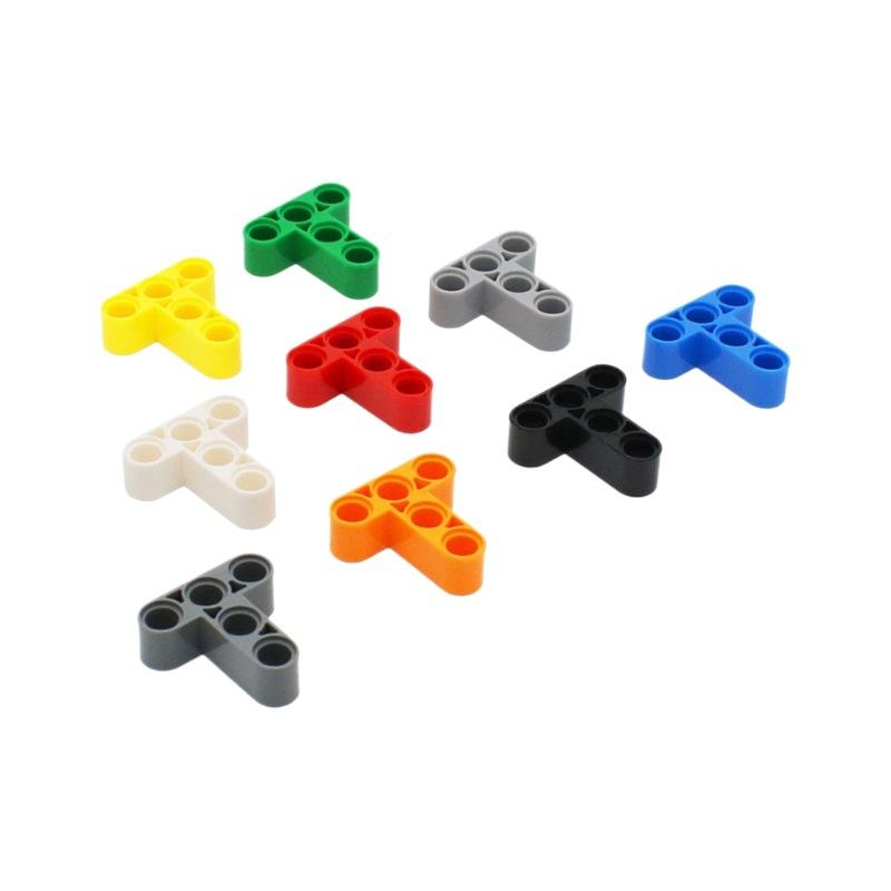 10PCS 3x3T Hole Arm MOC Building Blocks Technical Parts 60484 with Hole Beam Accessories Replace Part Compatible 6072627