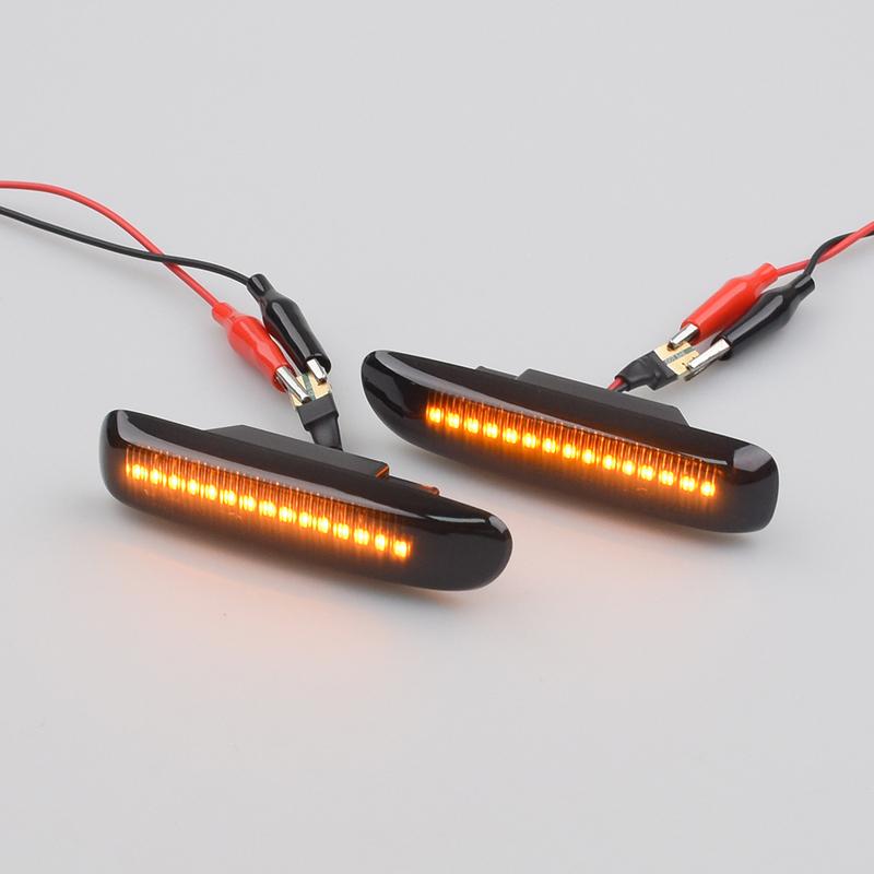 2X Dynamic Turn Signal LED Side Marker Mirror Light Flashing Indicator For BMW E46 3 Series Limo Coupe Compact Cabriolet Touring