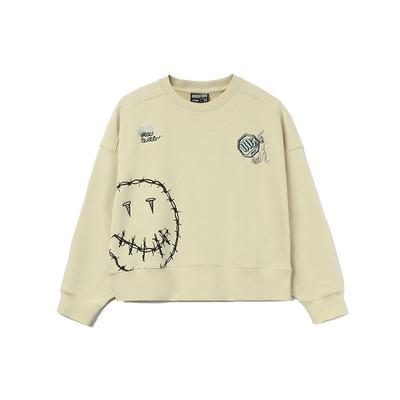 Li Ning Badfive Sports Basketball Serie Lockerer Pullover Sweatshirt Damen Sweatshirt Beige Khaki AWDR420-1