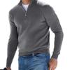 Cardigan de algodão de inverno para homens, suéter masculino de qualidade, suéter de malha com gola virada para baixo da moda para homens
