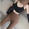 Women's Coffee High-Waisted Flared Pants - Slimming Casual Trousers for Spring & Autumn