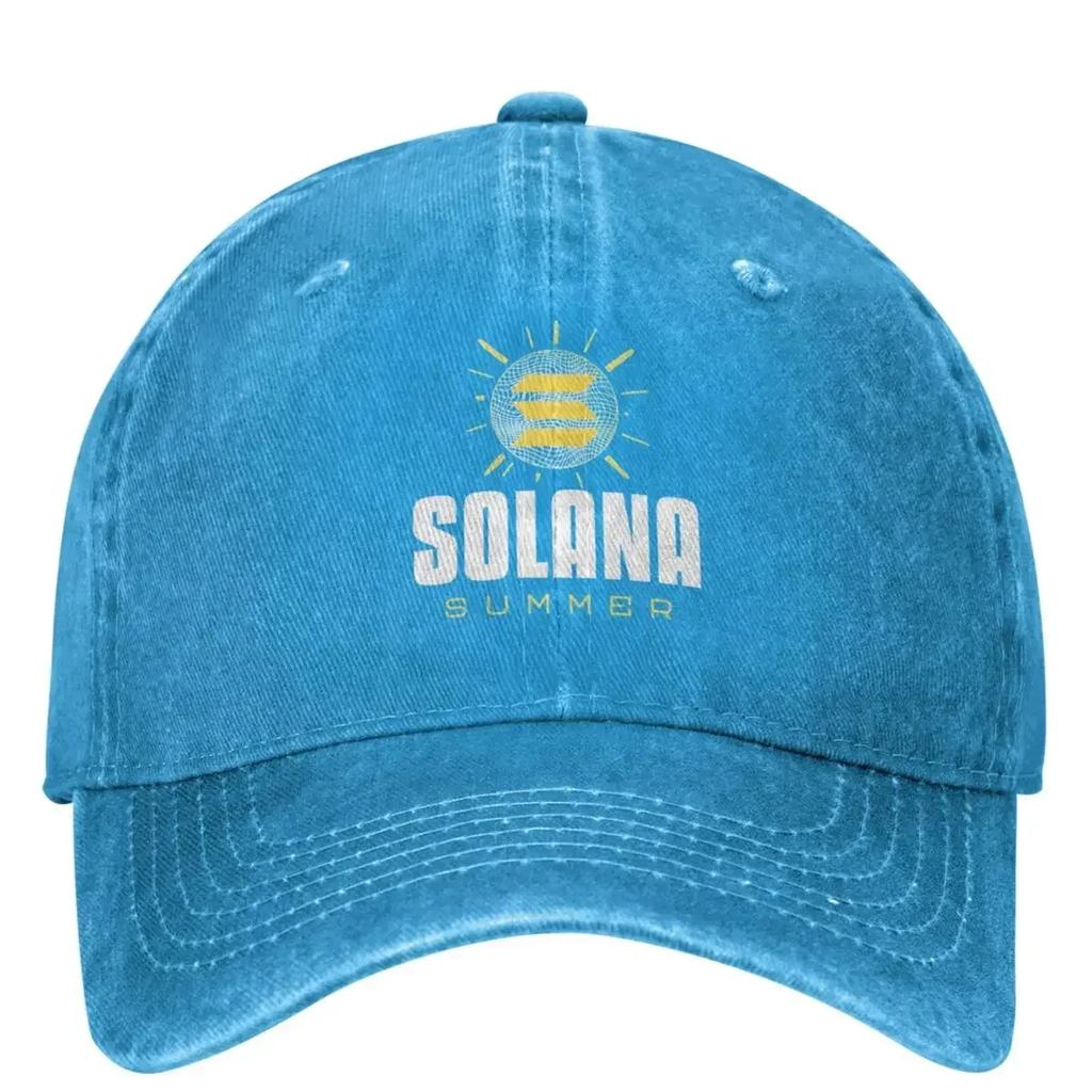 Cappellino da Baseball Solanaed Cryptocurrency SOL Internet Coin Uomo Donna Hip Hop Cappelli Tennis Skate Cappellino Snapback Protezione Solare