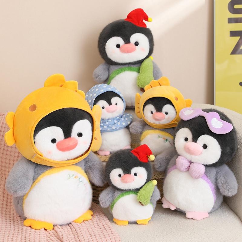 New Penguin Hug Fish Plush Toy Soft Stuffed Animal Penguin Kawaii Peluche Room Decor Birthday Gift