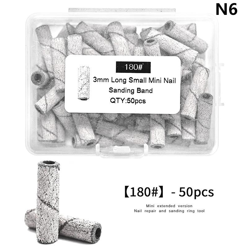 20Mm Long Sanding Bands,Nail Art Grinding Sanding Bands With Bit Nail Art Removal Sand Bands Nail Grinding Tool #120/#180/#240