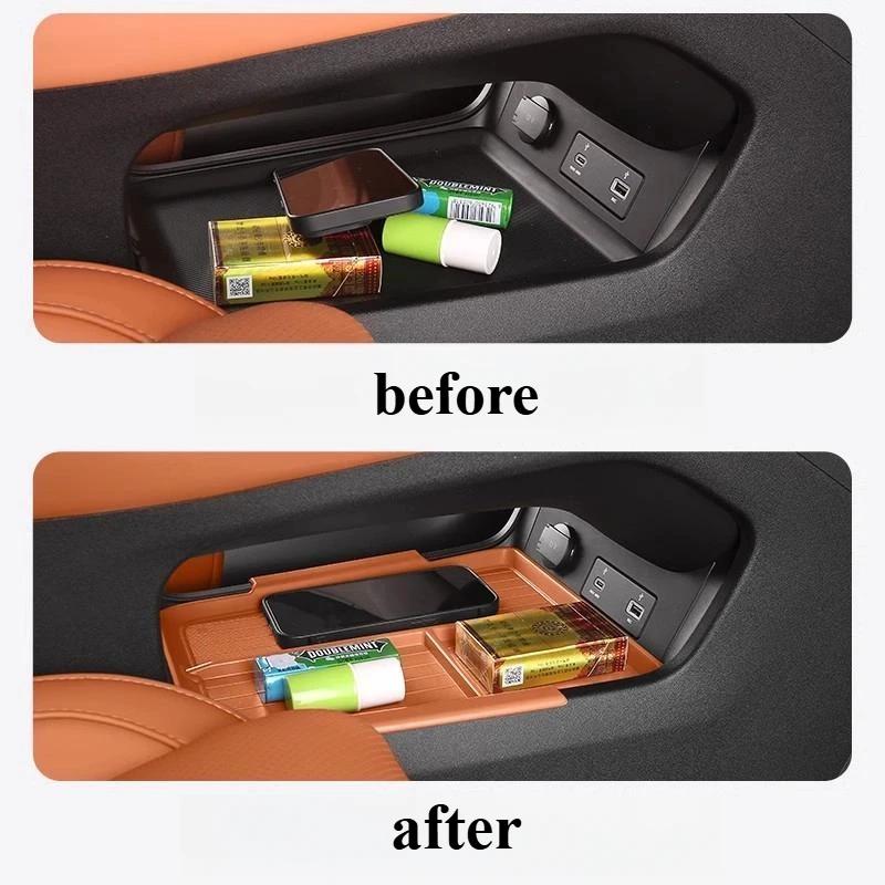 For Leapmotor C10 C16 2024 2025 Center Console Storage Box Car Central Lower Layer Tray TPE Organizer Accessories Tidying