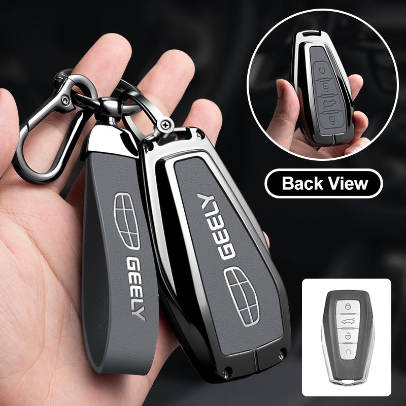 Leather Car Remote Key Case Cover for Geely for Geely Coolray X6 X7 EX7 Emgrand Global Hawk GX7 Kulrey GT GC9 Atlas Boyue NL3