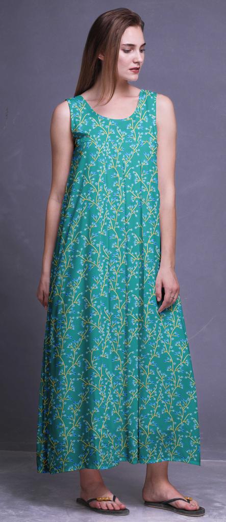 Bimba Rayon Rayon Nightgowns For WomenA   Maxi Printed Sleepwear Night