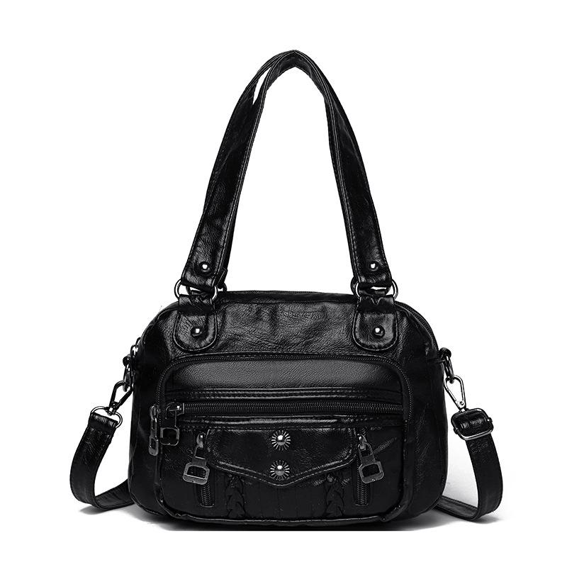 Soft Leather Bag Crossbody Portable Underarm Women's Bag Trendy Handbag New High-end Medium Mother Mobile Phone Bag