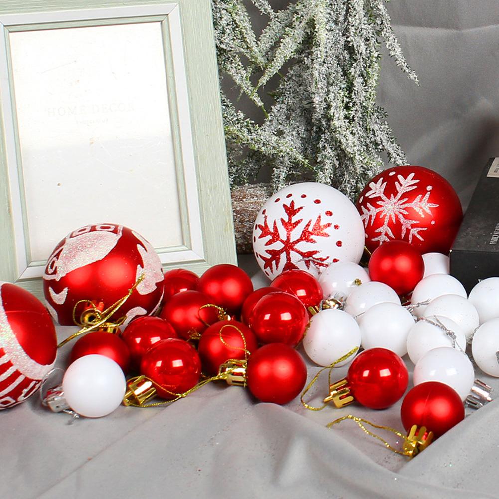 12/44PCS Christmas Balls Ornament Christmas Tree Gold Red Pink Ball Pendant Hanging Decor Christmas Decoration 2025 Navidad