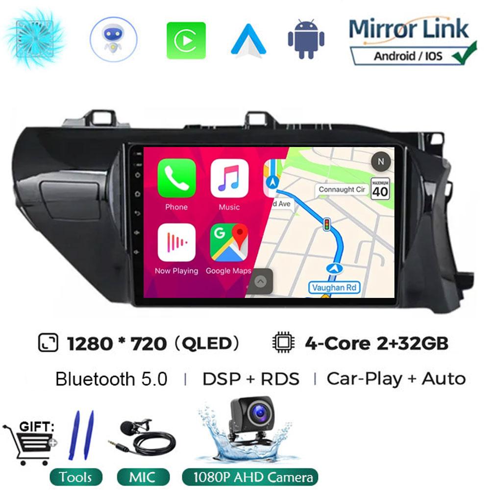 

Android 14 Auto Carplay For Toyota HILUX REVO VIGO IMV 2016 2017 2018 2019 2020 Car Radio Multimedia GPS Player Stereo NO DVD