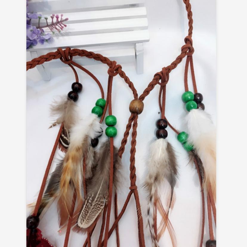 1 Pcs Bohemian Feather Headband Hair Tie Ethnic Style Headpiece Peacock Feather Gypsy Indian Hair Accessories