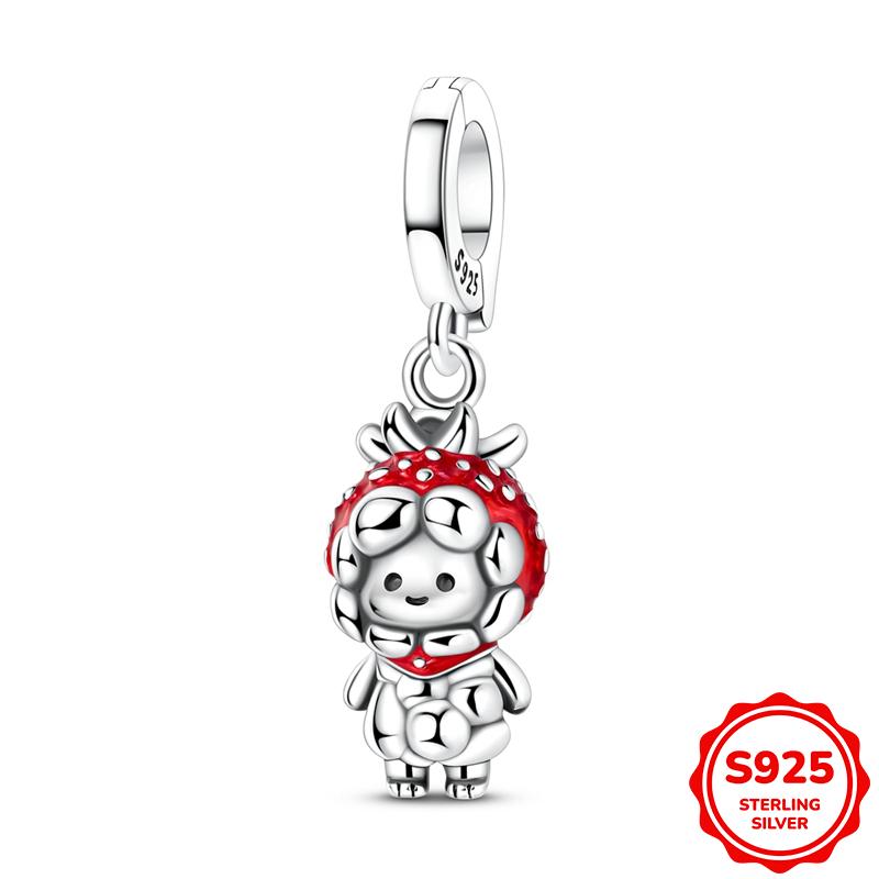 New Copper Penguins And New Year Elements Charm Beads Fits 3Mm Bracelet Necklace Women Pendant Luxury Diy Jewelry Gifts