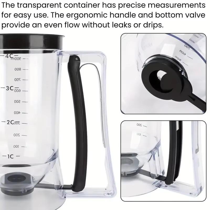 Cupcake Batter Dispenser - Designed for Easy Pouring - Non-Stick And Space-Efficient Ideal for Making Waffles Cakes and Pancakes