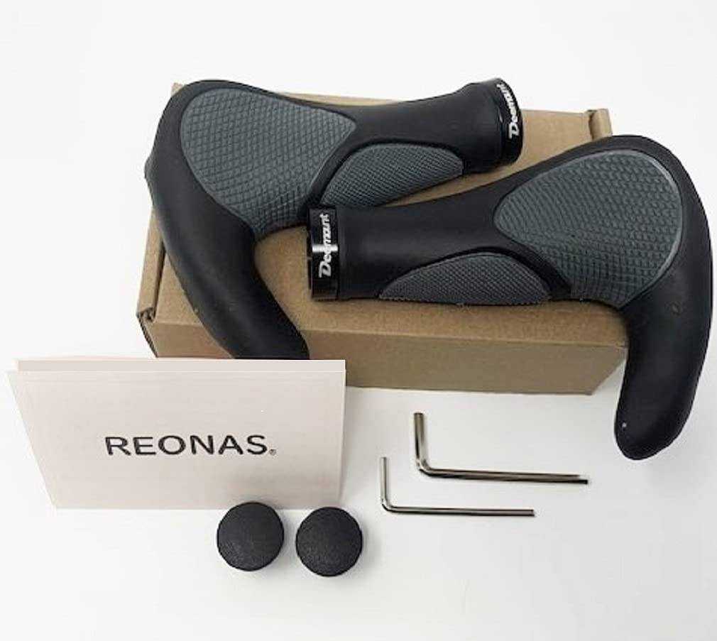 Deemount Bicycle Cow Horn Handlebar Grips for Cross Bikes and Mountain Easy Soft Rubber Tools Grips, Bikes, Grip, [Installation Included]