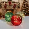 LED Glass Christmas Ball Ornaments Battery Powered Tabletop Christmas Decorations Christmas Decorative Lamp for Home Decor