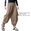 Pantaloni Harem Cavallo Basso Monocolore Coulisse Vintage Vita Media Caviglia Legata Larghi per Performance