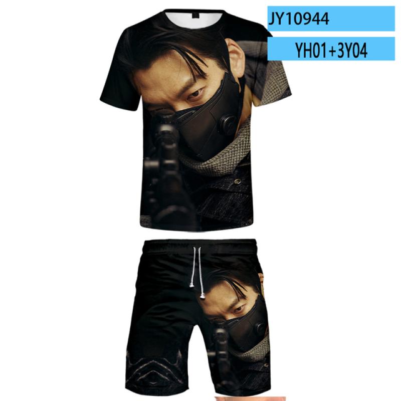 

Черный рыцарь с принтом, новинка, каваи, аниме, повседневные комплекты, топы с графикой, футболки с короткими рукавами, уличная одежда, пляжные штаны 6XL