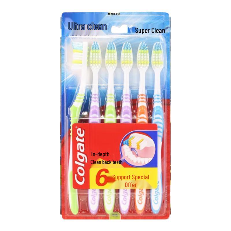 

Colgate Super Clean Ergonomic Toothbrush - 6 Pack