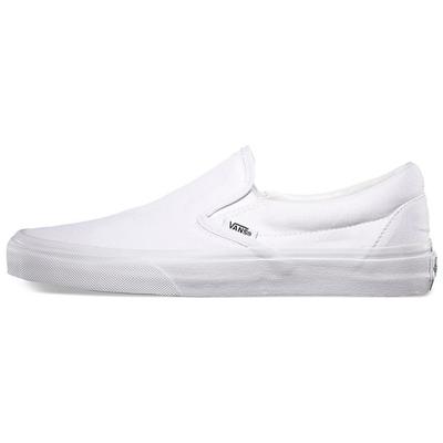 Slip On Classic Abrasion Resistant Lightweight Low Top Canvas Shoes Unisex White VN000EYEW00