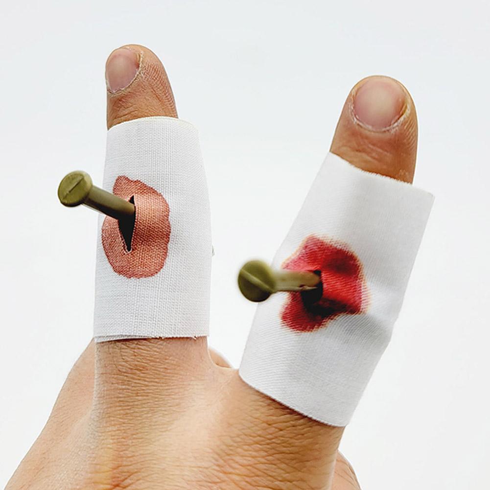 Fake Nail Through Finger Prank Toy, Novelty Magic Scare Trick for Kids & Friends, Solves Boring Party/Playtime, Realistic Effect