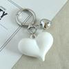 Black Transparent Puffy Heart Charms Keychain Grunge Fashion Bag Backpacks Hanging Ornament Car Key Chain for Women