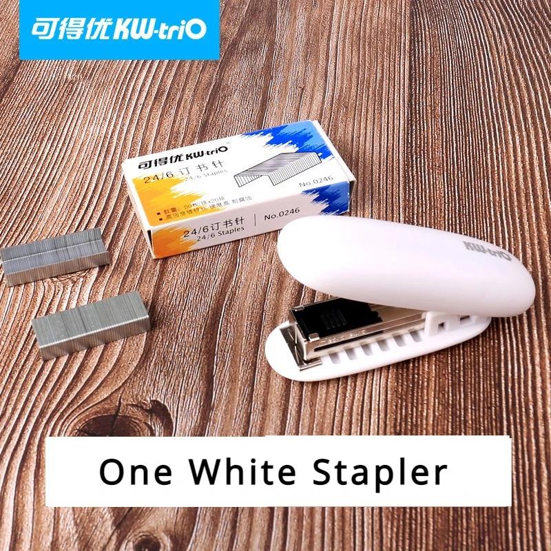 Kw-trio Mini Stapler Set Staples Paper Binder Stationery Kawaii Binding Tools School Supplies Office Accessories