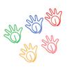 100Pcs Cute Paper Clips Hand Shaped Style Assorted Colors Electroplated Fancy Paperclips for Family