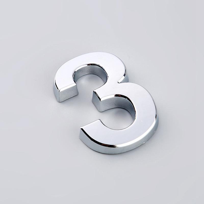 3,9-дюймова АБС дверна табличка з гальванічним покриттям, цифровий номерний знак, готель, вулиця, цифровий номер будинку, золото, срібло, чорний, бронза