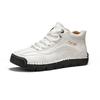 Men's High-top Casual Sneakers Handmade Leather Shoes Plus Size 39-48 Spring & Autumn