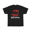 Ayrton Senna Logo Brazilian Racing Legend Black T-Shirt Size S To 5XL