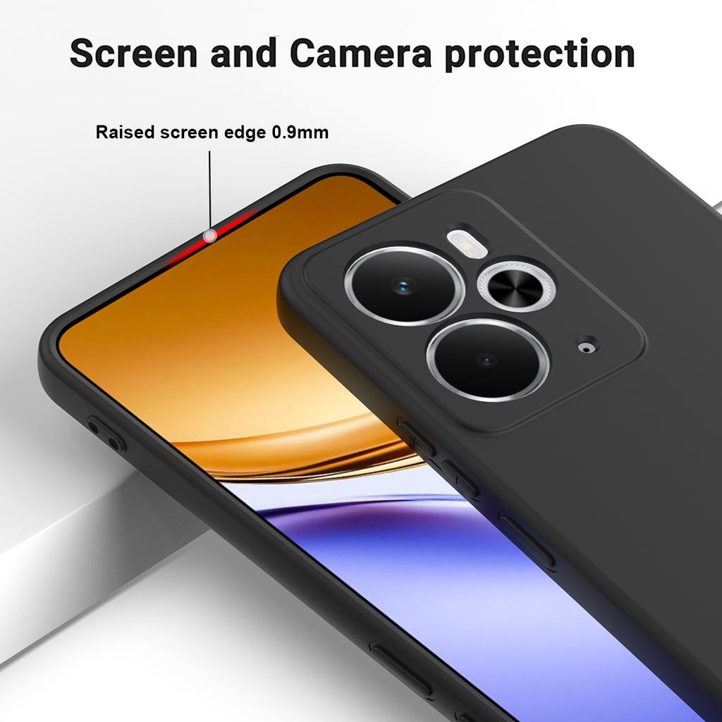 For Realme 14T 5G/Realme 14 5G Liquid Silicone Case Phone Back Cover with Hand Strap