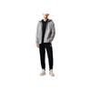 Anta Logo Print Pattern Zipper Hooded Fleece Jacket Men Jackets Gray Patterned-Gray 952247706-1