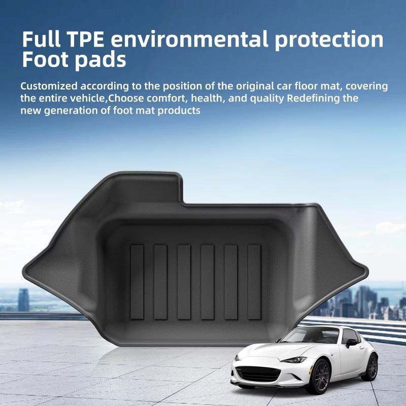 For Mazda MX-5 Miata MX5 Mazda Roadster 2016-2024 Car Foot Mat TPE 3D Trunk Mat Protective Pad All Weather Trunk Cargo Liner Pad